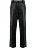 Loewe Straight-leg Leather Trousers - Black