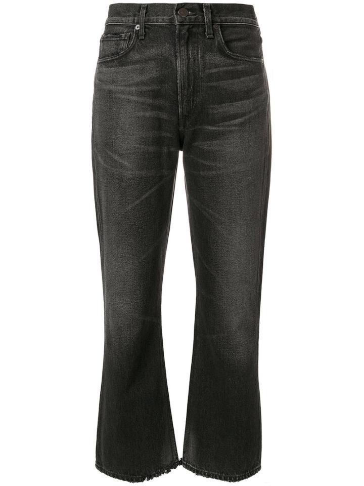 Citizens Of Humanity - Flared Cropped Jeans - Women - Cotton - 25, Black, Cotton