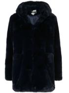 Apparis Marie Faux Fur Hooded Coat - Blue