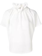 Edeline Lee Ruffle Neck Blouse - White