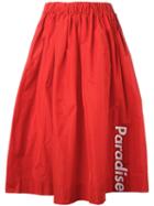 Brognano Paradise Print Skirt, Women's, Size: 40, Red, Polyester