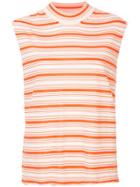 Jil Sander Striped Knitted Top - White