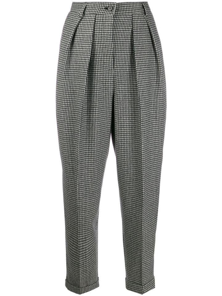 Jw Anderson Check Pattern Trousers - Black