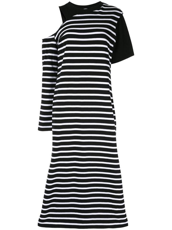 Goen.j Asymmetric Sleeve Dress - Black