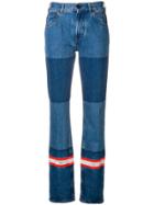 Calvin Klein 205w39nyc Patched Reflective Stripe Bootleg Jeans - Blue