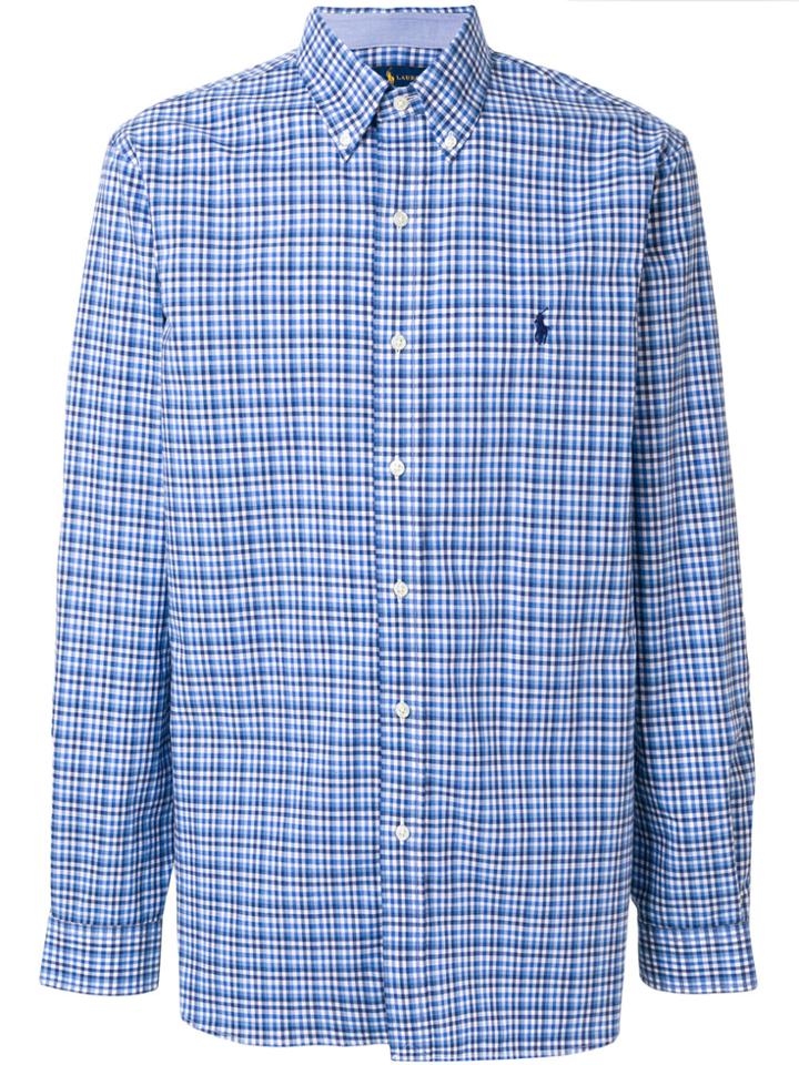 Polo Ralph Lauren Logo Patch Plaid Shirt - Blue