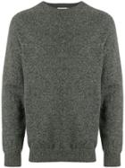 Sunspel Loopback Crewneck Sweater - Green
