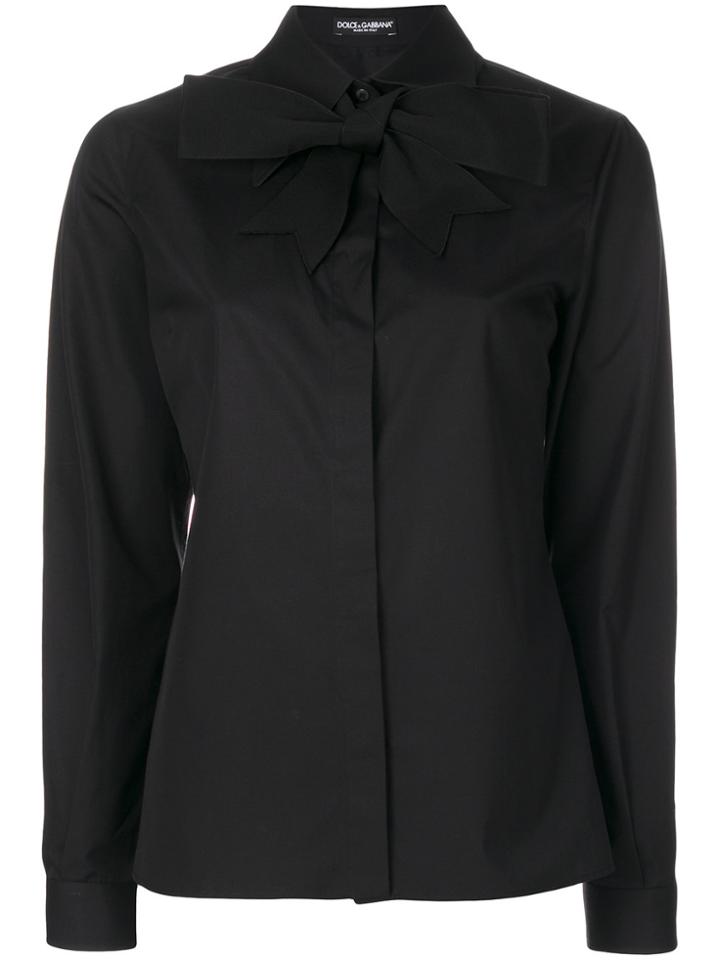 Dolce & Gabbana Classic Neck Tie Shirt - Black