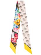 Gucci Yellow And Orange Invite And Floral Silk Necktie - Yellow &