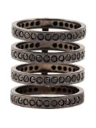 Repossi Diamond Four Row Ring - Black