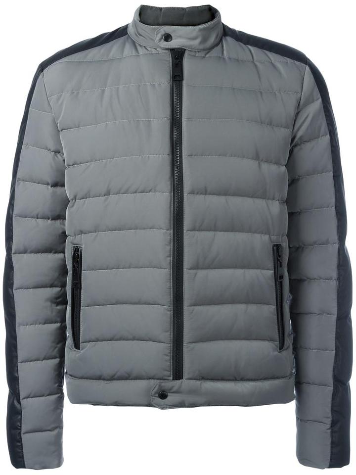 Just Cavalli Zip Up Padded Jacket, Men's, Size: 50, Grey, Polyester/feather Down