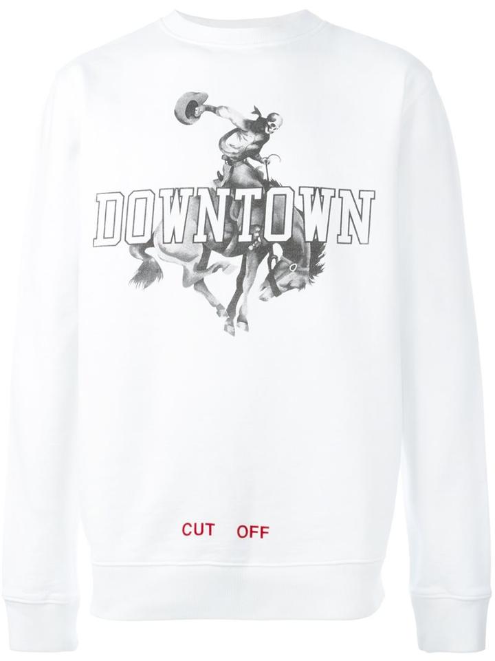 Off-white 'downtown' Sweatshirt, Men's, Size: Xs, White, Cotton