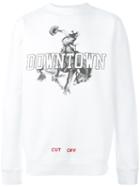 Off-white 'downtown' Sweatshirt, Men's, Size: Xs, White, Cotton