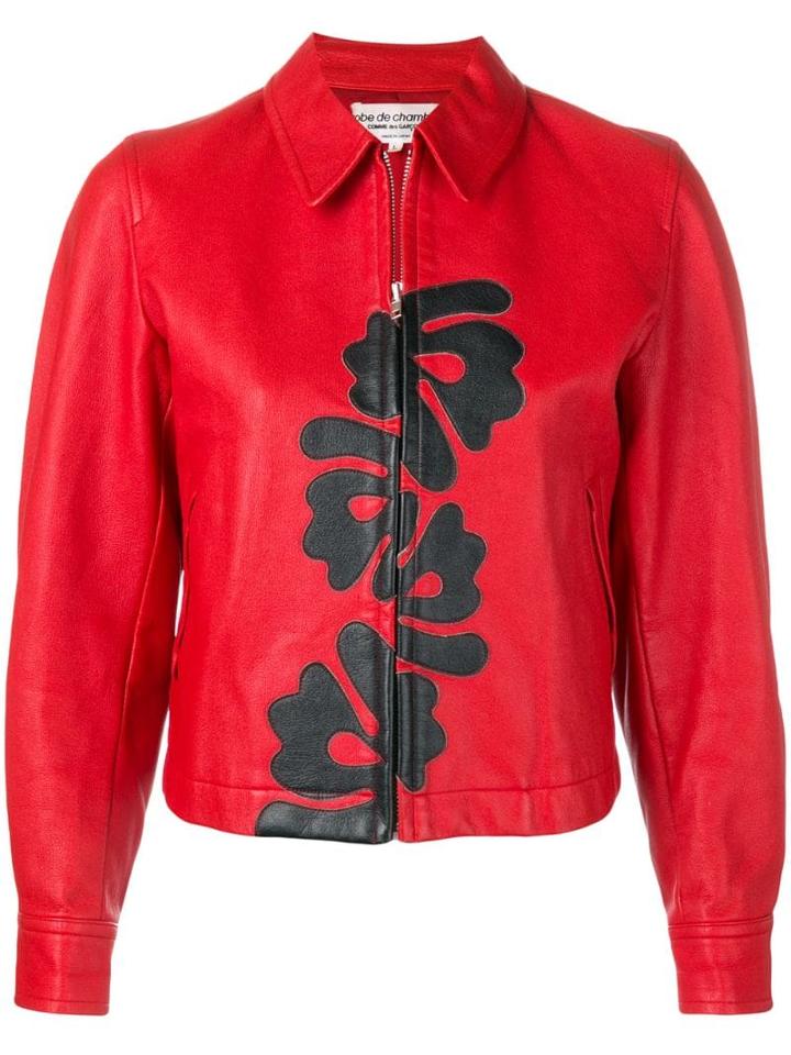 Comme Des Garçons Pre-owned 2000's Front Patch Jacket - Red