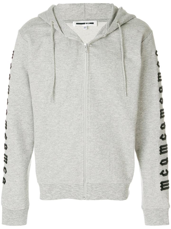 Mcq Alexander Mcqueen Embroidered Hoodie - Grey