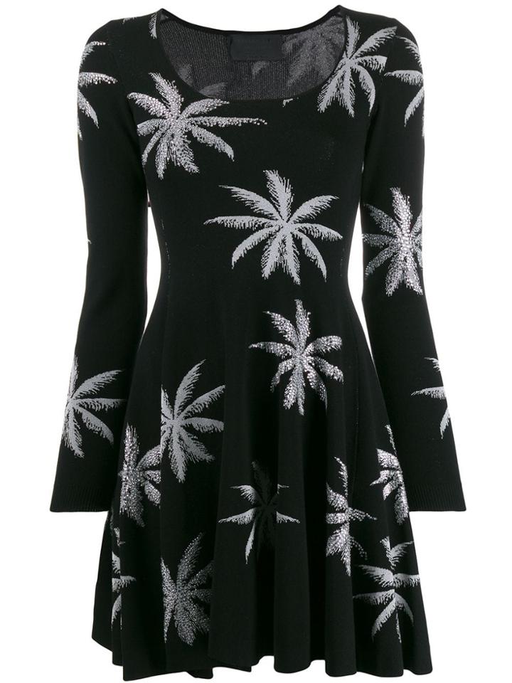 Philipp Plein Embellished Palm Dress - Black