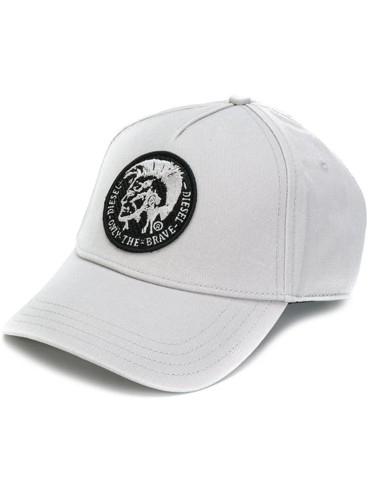 Diesel Logo Patch Cap - Grey