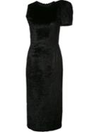 Sophie Theallet One Structured Shoulder Dress, Women's, Size: 6, Black, Silk/cotton/spandex/elastane/viscose