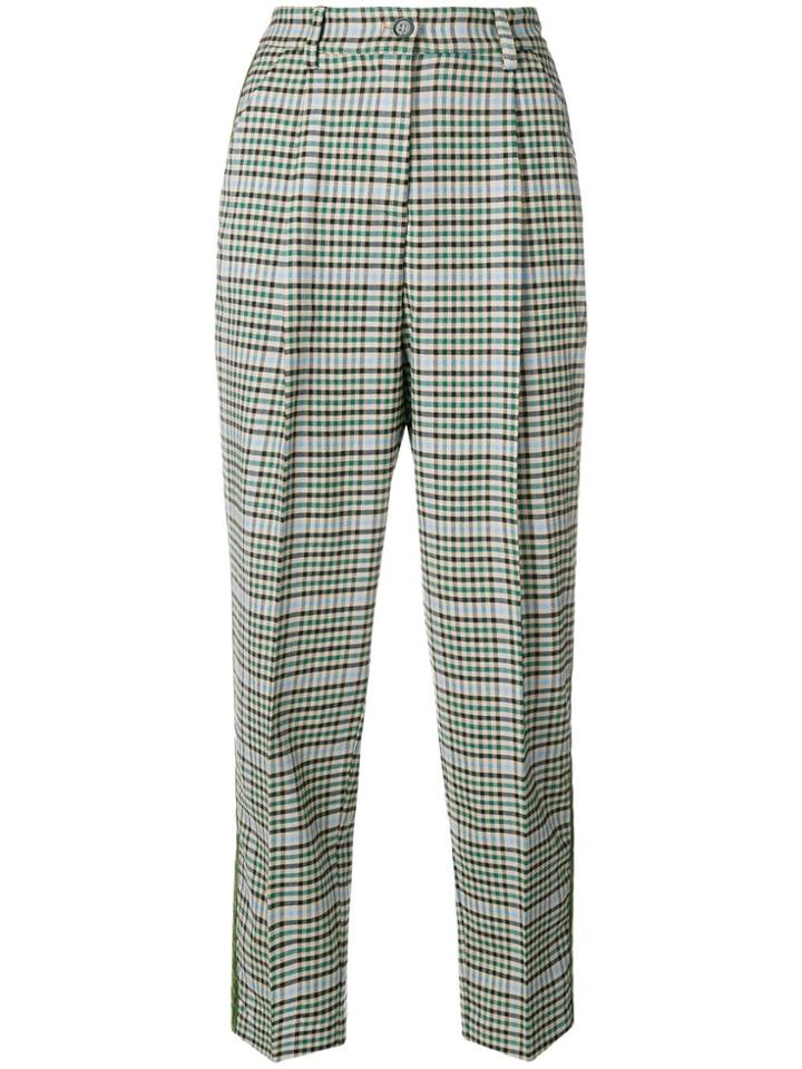 P.a.r.o.s.h. Checked Trousers - Nude & Neutrals