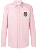 Kent & Curwen Embroidered Rose Shirt - Pink