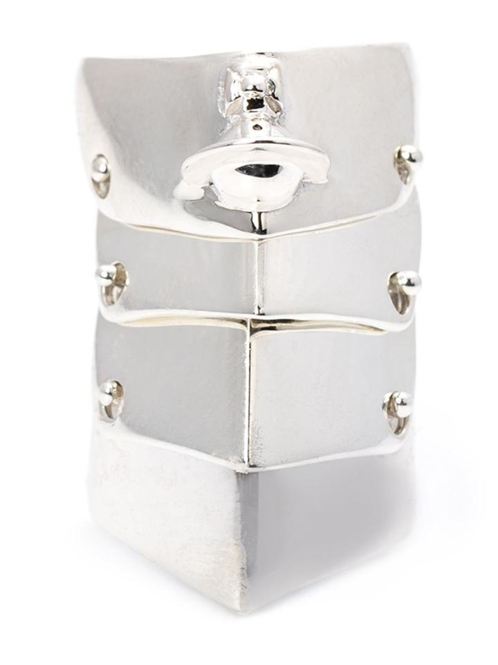 Vivienne Westwood 'armour' Ring, Adult Unisex, Size: Small, Grey