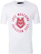 Love Moschino Logo Print T-shirt, Men's, Size: M, White, Cotton/spandex/elastane