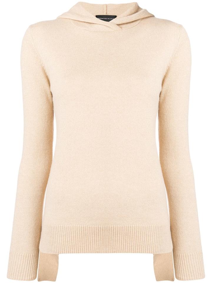 Cashmere In Love Mabel Hooded Jumper - Nude & Neutrals