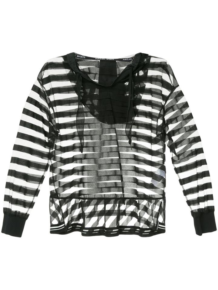 Marc Cain Sheer Striped Blouse - Black