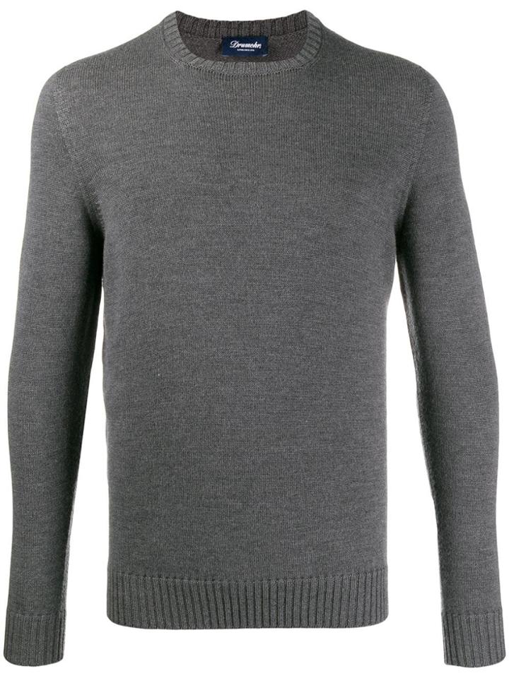Drumohr Fine Knit Jumper - Grey