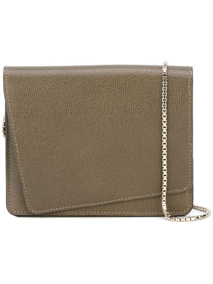 Valextra Textured Crossbody Bag, Women's, Brown