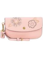 Coach Tea Rose And Rivets Clutch - Pink & Purple