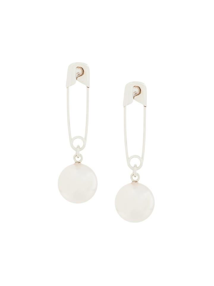 Wouters & Hendrix My Favourite Freshwater Pearl Safety Pin Earrings -