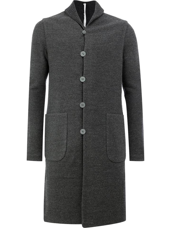 Label Under Construction Single Breasted Coat - Grey