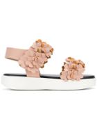 Grey Mer Floral Sandals - Pink & Purple