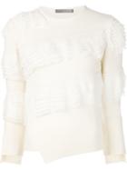 Alexander Mcqueen Layered Sweater, Women's, Size: Medium, White, Wool