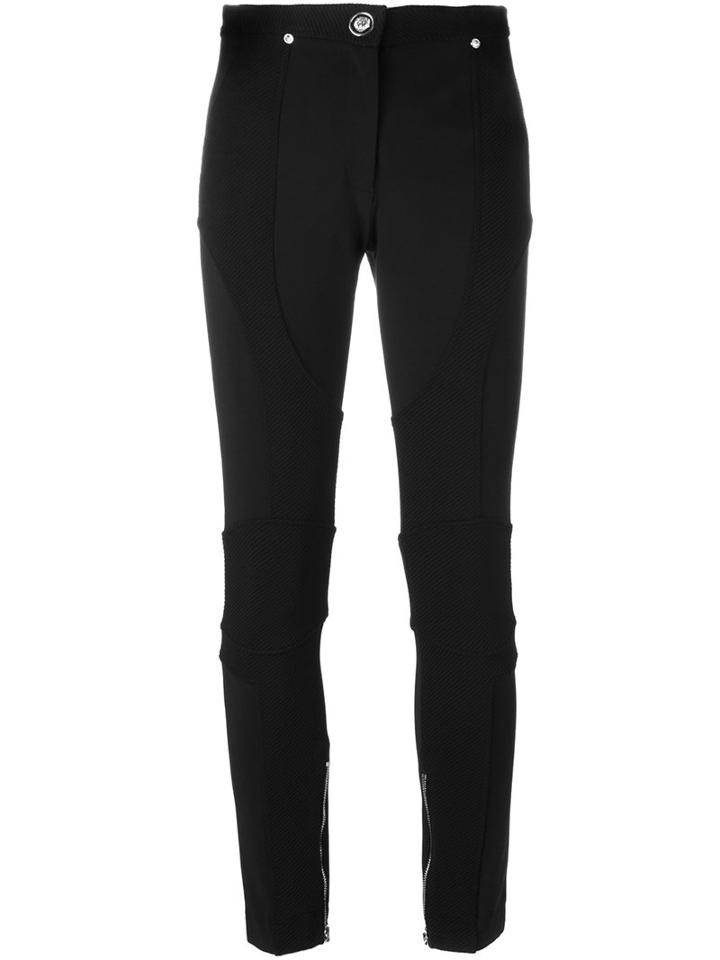 Versus Zipped Leg Skinny Trousers, Women's, Size: 40, Black, Polyamide/spandex/elastane/viscose