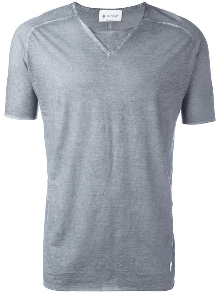 Dondup Flared T-shirt, Men's, Size: Xxl, Grey, Cotton