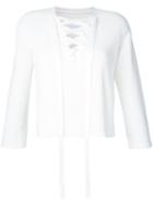 Cityshop Lace Front Sweater, Women's, White, Silk/cotton/rayon