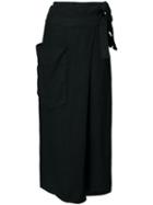 Osklen - High-waisted Belt Trousers - Women - Linen/flax - 36, Black, Linen/flax