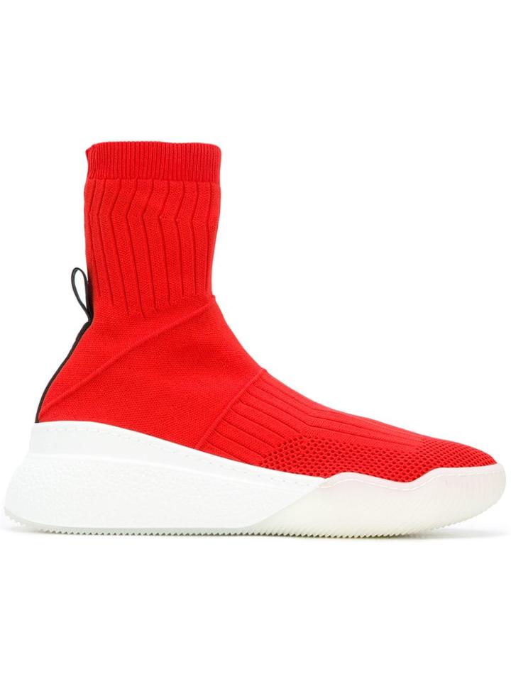 Stella Mccartney Knitted Sock Sneakers - Red