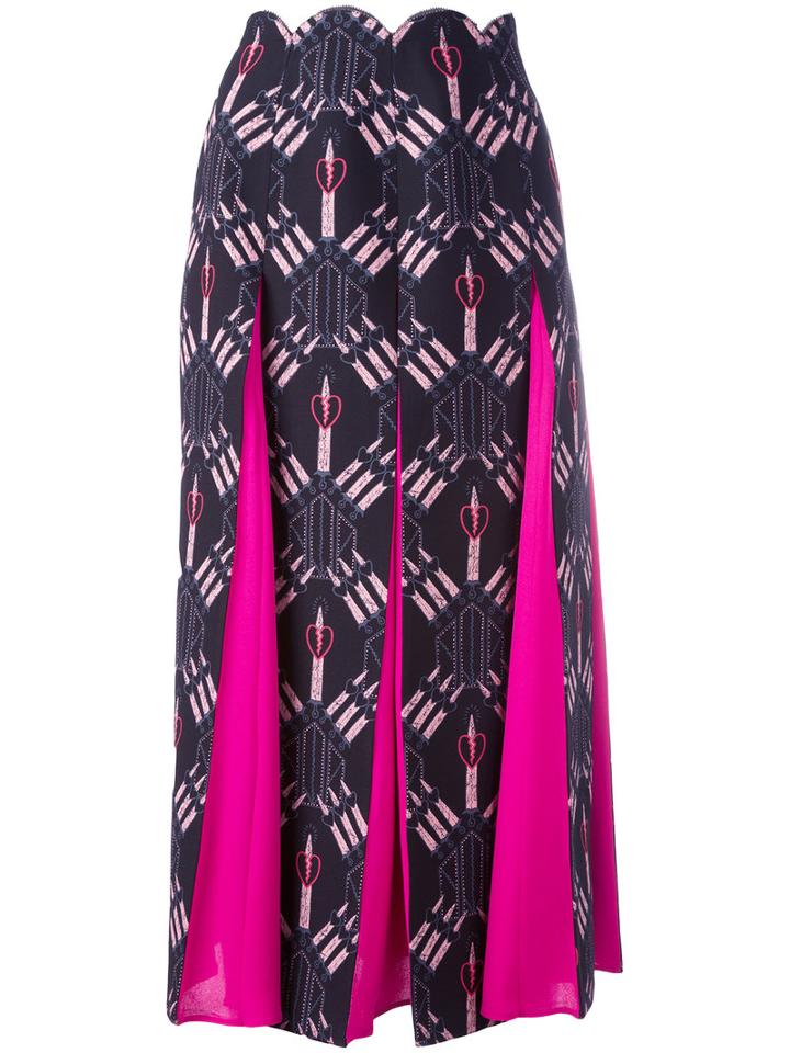 Valentino Love Blade Skirt, Women's, Size: 42, Black, Silk/virgin Wool