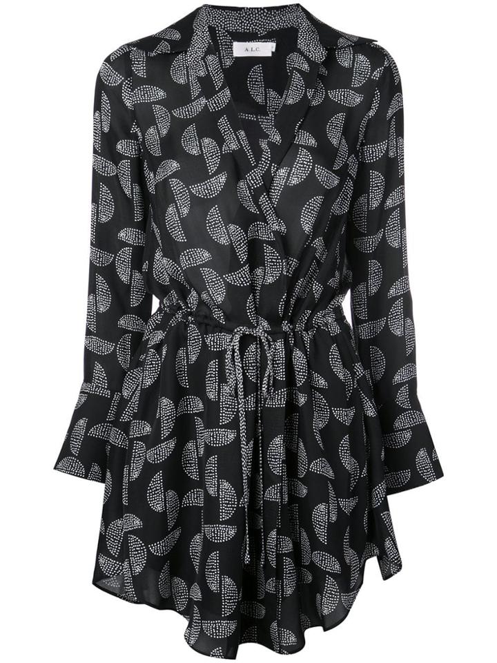 A.l.c. Patterned Wrap Dress - Black