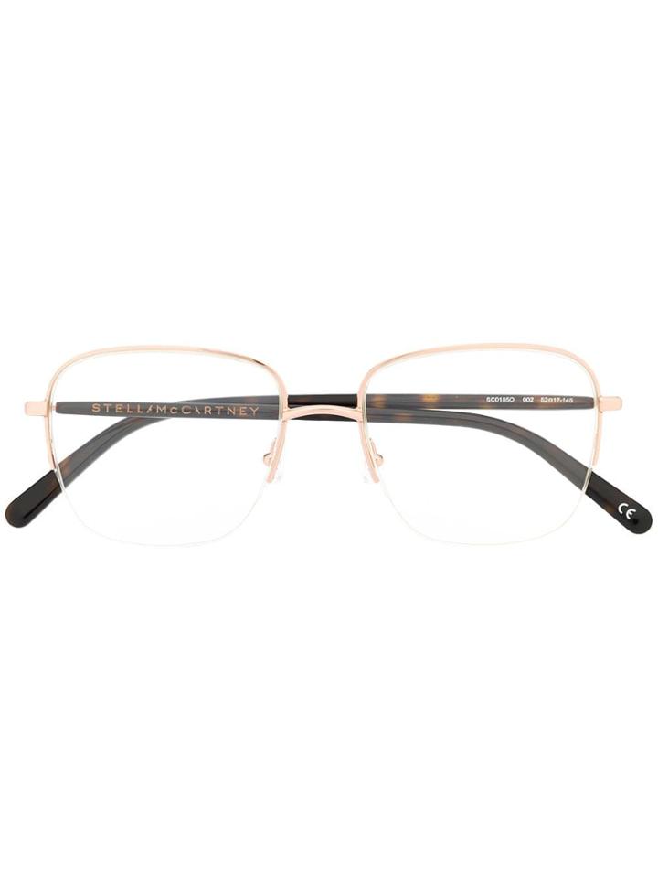 Stella Mccartney Eyewear Square Frame Glasses - Gold