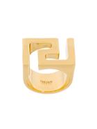 Versace Moulded Ring - Metallic