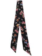 Andamane Floral Print Thin Scarf - Black