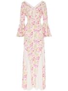 Bytimo Floral Lace-panel Maxi Dress - Multicolour