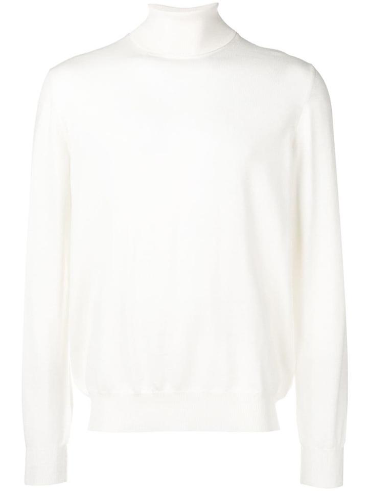 Barba Turtleneck Jumper - White