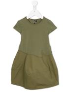 European Culture Kids - Flared Dress - Kids - Cotton/spandex/elastane - 2 Yrs, Green