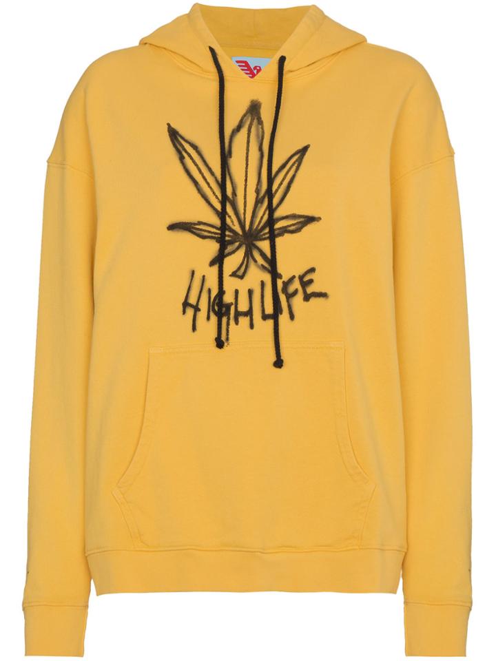 Adaptation Leaf Cotton Hoodie - Yellow & Orange