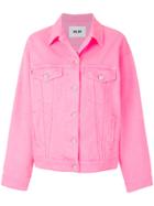 Msgm Rear Logo Jacket - Pink & Purple